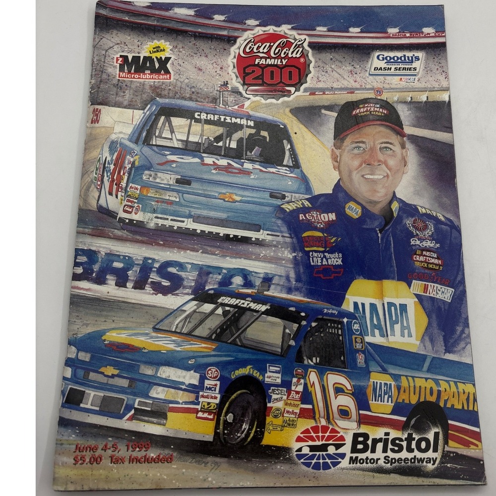 NASCAR‎ Coca-Cola Family 200 Bristol Program 1999 Souvenir Ron Hornaday Jr.